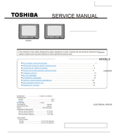 Toshiba 20AR20 SN-70A 32 pages TV Service Manual