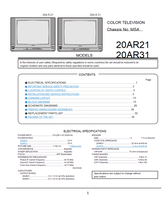 Toshiba 050-200118 20AR21 20AR31 (36 pages) TV Service Manual