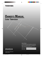 Toshiba 20AS24 3M21701A-E (28 pages) TV Operating Manuals Toshiba 20AS24 3M21701A-E (28 pages) TV Operating Manuals