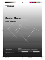 Toshiba 20AS25 (15 pages) TV Operating Manual