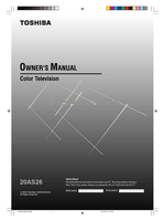Toshiba 20AS26 (29 pages) TV Operating Manual