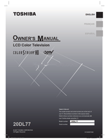 Toshiba 20DL77 VX1A00057400 35046 (38 pages) TV Operating Manual