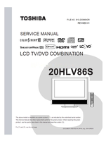 Toshiba 810-200669GR 20HLV86S (39 pages) TV/DVD Combo Service Manuals Toshiba 810-200669GR 20HLV86S (39 pages) TV/DVD Combo Service Manuals