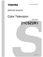 Toshiba 060-200407 21CSZ2R1 (28 pages) TV Service Manuals Toshiba 060-200407 21CSZ2R1 (28 pages) TV Service Manuals