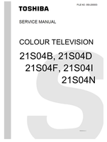 Toshiba 050-200003 21S04B 21S04D 21S04F 21S04I 21S04N (51 pages) TV Service Manual
