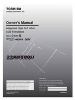 Toshiba 22AV500U (60 pages) TV Operating Manual