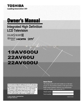 Toshiba 22AV60U (58 pages) TV Operating Manual