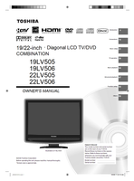 Toshiba 19LV505 19LV506 22LV505 22LV506 112415 (72 pages) TV Operating Manual