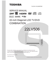 Toshiba 810-200875GR 22LV506 (68 pages) TV/DVD Combo Service Manuals Toshiba 810-200875GR 22LV506 (68 pages) TV/DVD Combo Service Manuals
