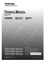 Toshiba 23PU200 32PU200 40PU200 VX1A00253600 (32 pages) TV Operating Manual