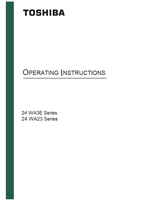 Toshiba 24 WA3E Series (43 pages) TV Operating Manual