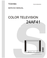 Toshiba 050-200103 24AF41 (38 pages) TV Service Manuals Toshiba 050-200103 24AF41 (38 pages) TV Service Manuals