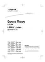 Toshiba 24L365* 32L365* 40L365* 43L365* 49L365* 55L365* (41 pages) TV Operating Manuals Toshiba 24L365* 32L365* 40L365* 43L365* 49L365* 55L365* (41 pages) TV Operating Manuals