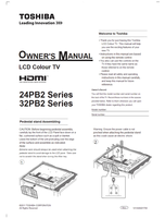 Toshiba 24PB2 32PB2 VX1A00221700 (24 pages) TV Operating Manual