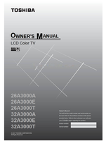 Toshiba 26A3000A 26A3000E 26A3000T 32A3000A 32A3000E 32A3000T (28 pages) TV Operating Manual