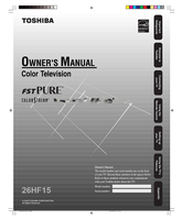 Toshiba 26HF15 (44 pages) TV Operating Manual