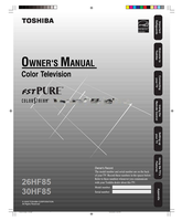 Toshiba 26HF85 30HF85 (44 pages) TV Operating Manual