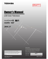 Toshiba 26HL37 DRAFT1 VX1A00068800 (52 pages) TV Operating Manual