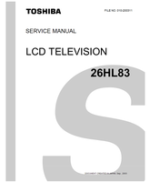 Toshiba 010-200311 26HL83 (117 pages) TV Service Manual