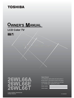 Toshiba 26WL66A 26WL66E 26WL66T VX1A00009300 (32 pages) TV Operating Manual