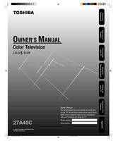 Toshiba 27A45C (32 pages) TV Operating Manual