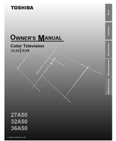 Toshiba 27A50 32A50 36A50 (38 pages) TV Operating Manual