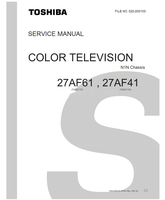 Toshiba 020-200103 27AF61 27AF41 (40 pages) TV Service Manual