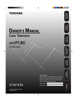 Toshiba 27AFX54 3N11601A (76 pages) TV Operating Manuals Toshiba 27AFX54 3N11601A (76 pages) TV Operating Manuals