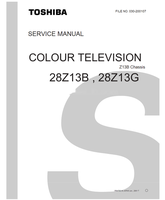 Toshiba 030-200107 28Z13B 28Z13G (40 pages) TV Service Manuals Toshiba 030-200107 28Z13B 28Z13G (40 pages) TV Service Manuals