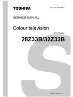 Toshiba 030-200314 28Z33B 32Z33B (34 pages) TV Service Manuals Toshiba 030-200314 28Z33B 32Z33B (34 pages) TV Service Manuals