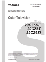 Toshiba 060-200565GR 29CZ5DE 29CZ5T 29CZ6SI (50 pages) TV Service Manual
