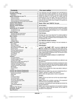 Toshiba 29VH36 (16 pages) TV Operating Manual