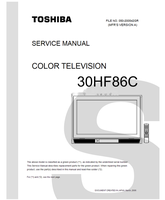 Toshiba 050-200542GR 30HF86C (68 pages) TV Service Manual