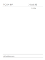 Toshiba 30WL46 (43 pages) TV Service Manual
