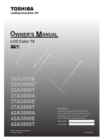 Toshiba 32A3500A 32A3500E 32A3500T 37A3500A 37A3500E 37A3500T (36 pages) TV Operating Manual