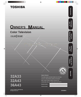 Toshiba 32A33 32A43 36A43 23565887A (36 pages) TV Operating Manuals Toshiba 32A33 32A43 36A43 23565887A (36 pages) TV Operating Manuals