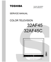 Toshiba 050-200523 32AF45 32AF45C (39 pages) TV Service Manual