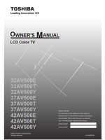 Toshiba 32AV500E 32AV500T 32AV500Y 37AV500E 37AV500T 37AV500Y (36 pages) TV Operating Manuals Toshiba 32AV500E 32AV500T 32AV500Y 37AV500E 37AV500T 37AV500Y (36 pages) TV Operating Manuals