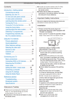 Toshiba 32AV700E 32AV700T 32AV700V 40AV700E 40AV700T 40AV700V (32 pages) TV Operating Manual
