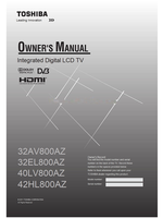 Toshiba 32AV800AZ 32EL800AZ 40LV800AZ 42HL800AZ (50 pages) TV Operating Manual
