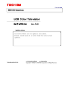 Toshiba 32AV934G 1995-2012 (47 pages) TV Service Manual