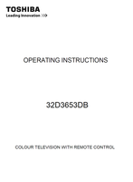 Toshiba 32D3653DB (16 pages) TV Operating Manual