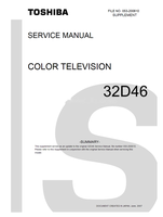 Toshiba 32D46 053-200610 (21 pages) TV Service Manual