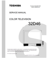 Toshiba 050-200610GR 32D46 (52 pages) TV Service Manuals Toshiba 050-200610GR 32D46 (52 pages) TV Service Manuals