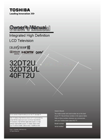 Toshiba 32DT2U 32DT2UL 40FT2U (59 pages) TV Operating Manual