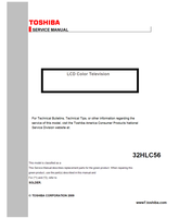 Toshiba 32HLC56 (19 pages) TV Service Manual