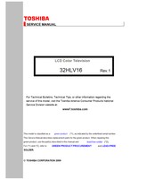 Toshiba 32HLV16 (24 pages) TV Service Manual