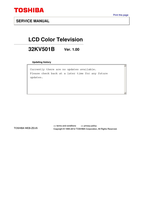 Toshiba 1995-2012 (67 pages) TV Service Manual