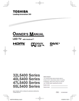 Toshiba 32L5400 40L5400 47L5400 55L5400 VX1A00303000 170619 (64 pages) TV Operating Manual