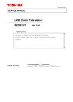 Toshiba 32PB1V1 (43 pages) TV Service Manual